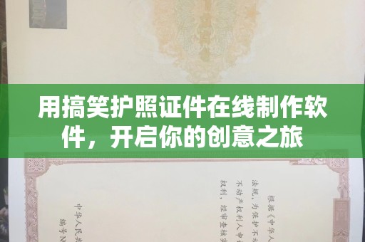 温州用搞笑护照证件在线制作软件，开启你的创意之旅
